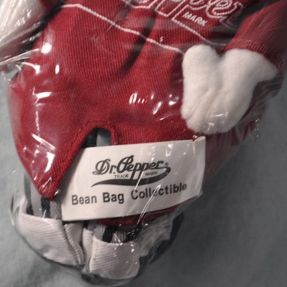 plush dr. pepper soda pop bean bag collectible NIP unopened (w780) - Picture 3 of 5
